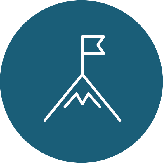 mountain with flag icon