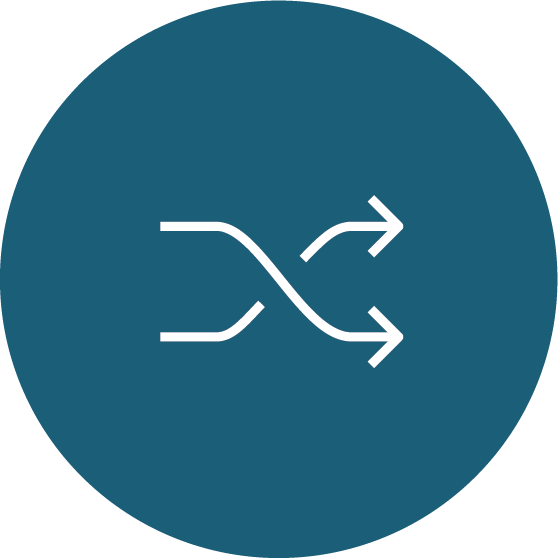 arrows crossing over icon