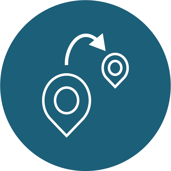 two location pins
